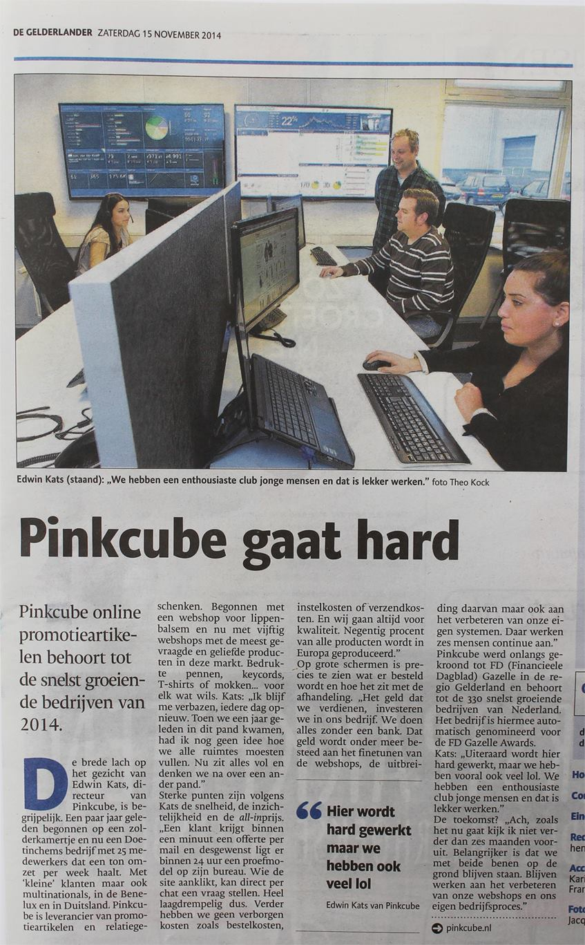 Pinkcube gaat hard