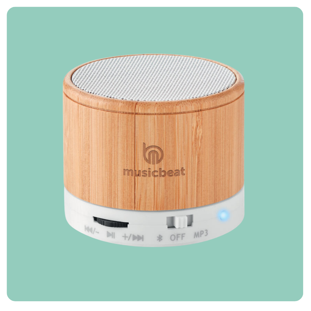 Bamboe speaker met logo