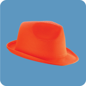 Oranje feesthoed met glanzende textuur – perfect voor WK-actie of oranjecampagne