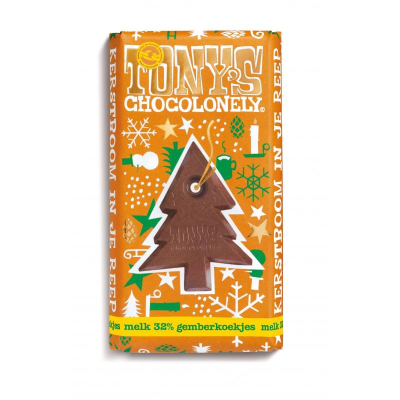 Tony's Chocolonely chocoladereep kerst 180 gram