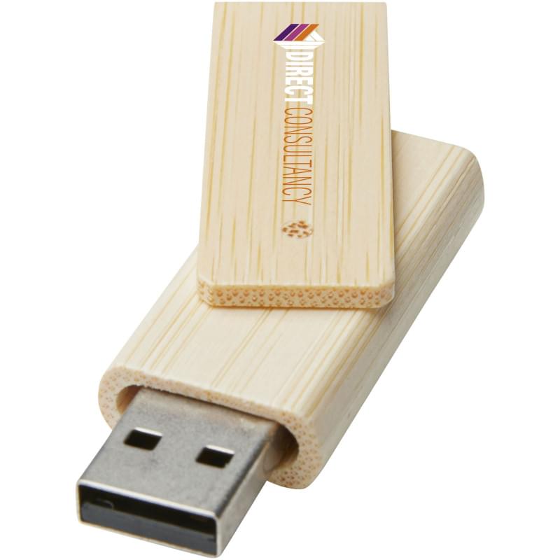 Rotate USB flashdrive van 16 GB van bamboe