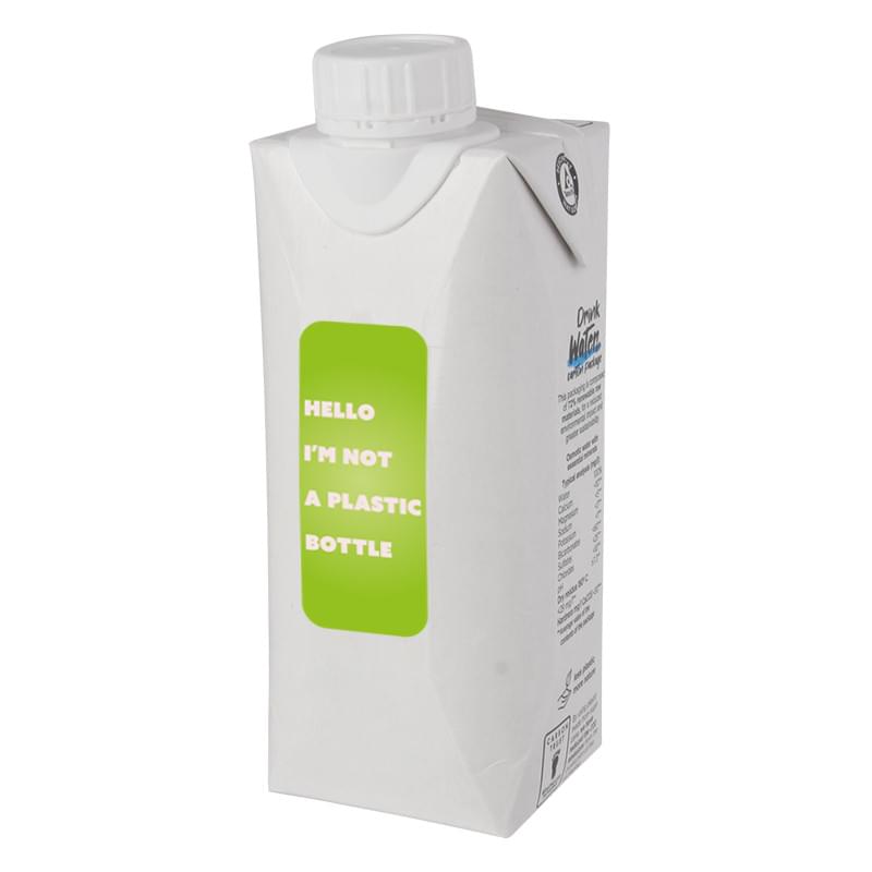 330 ml. Waterpakje van FSC gecertificeerd karton