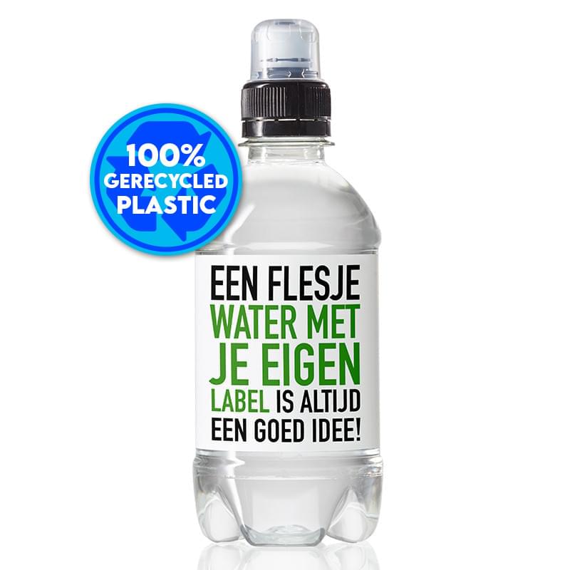 R-PET waterflesjes met sportdop 330ml