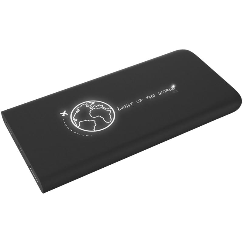 SCX.design P18 powerbank voorzien van draadloze oplader en zuignapjes met oplichtend logo