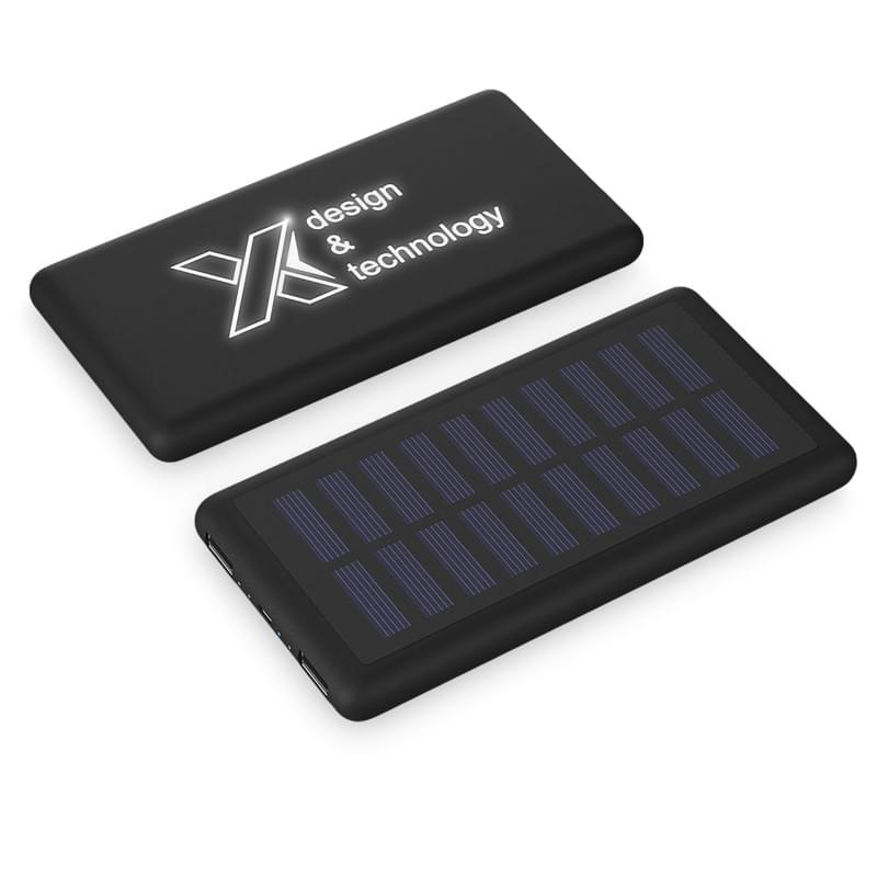SCX.design P30 8000 mAh powerbank solar met oplichtend logo