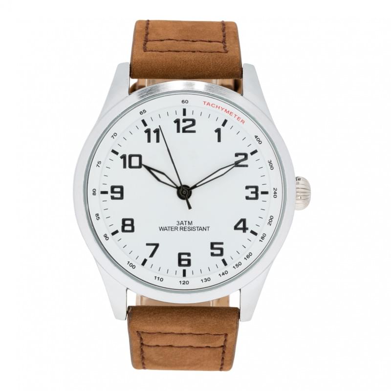 Horloge Pilot Tachy Bruin leder
