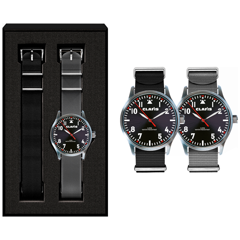 Horloge set Pilot  (bandjes in eigen PMS)