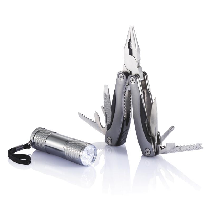 Multitool met zaklamp 9 witte LEDs