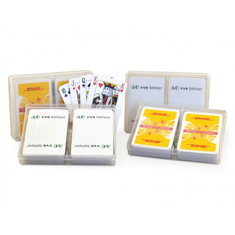 2 kaartspellen in plastic doosje (320 gram)