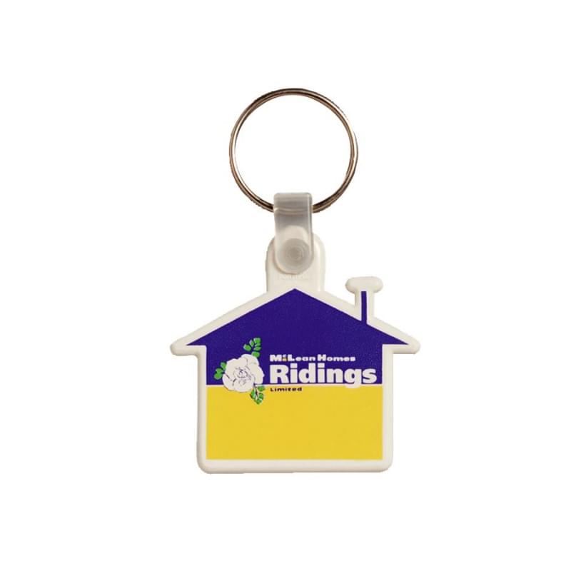 Plastic sleutelhanger huis