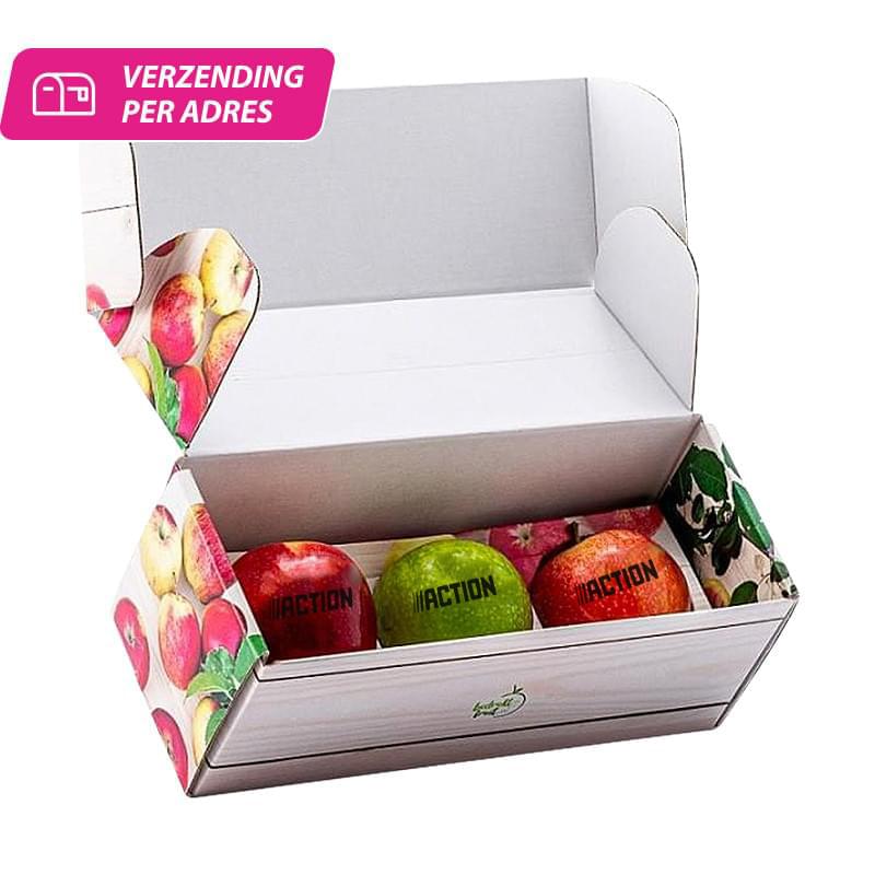 3 appels in een geschenkverpakking