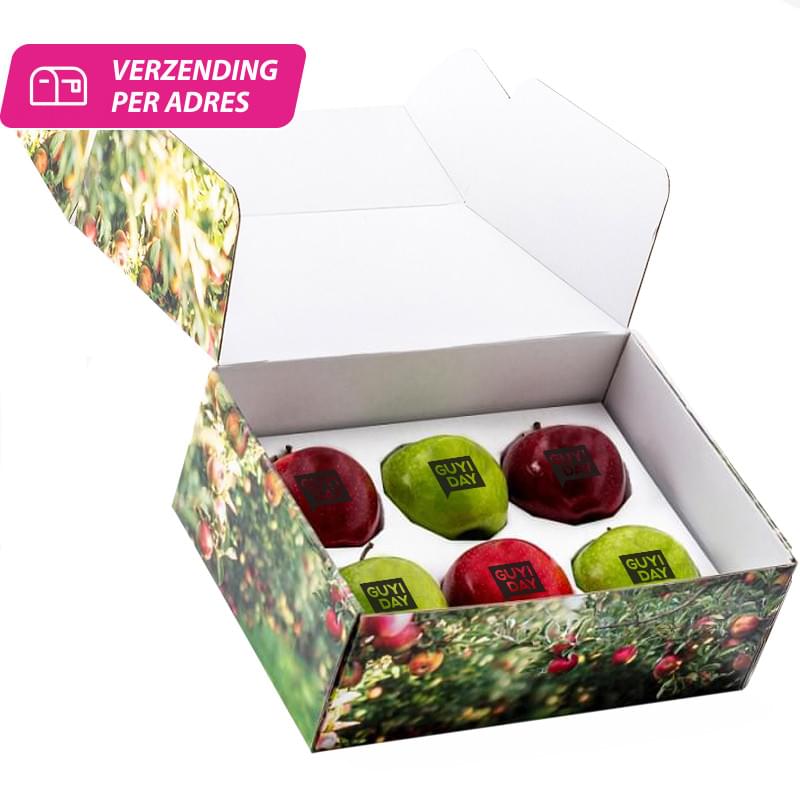 6 appels in een geschenkverpakking