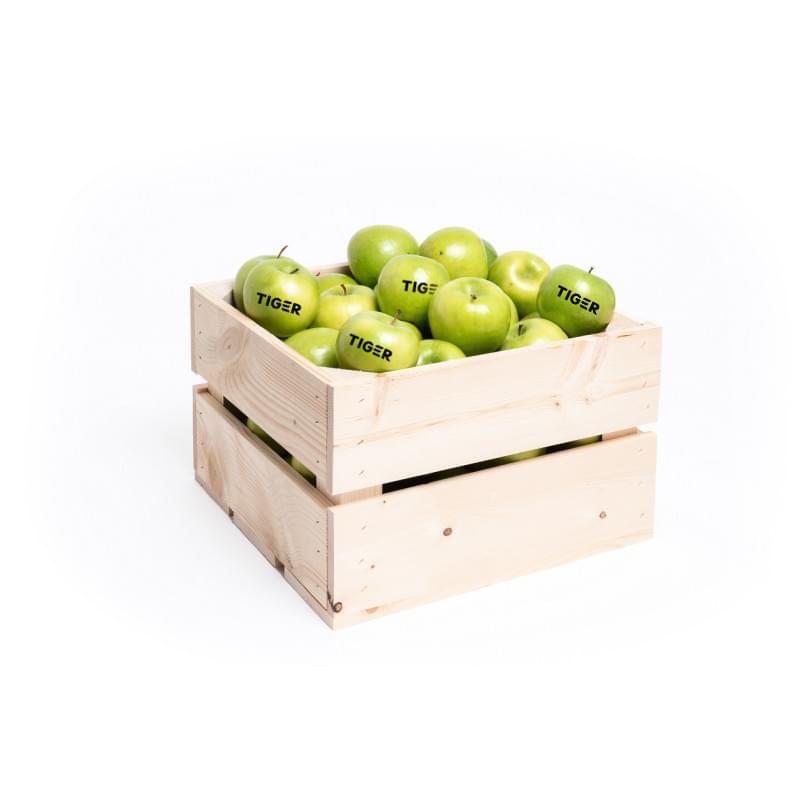 Middelgrote fruitkist met appels