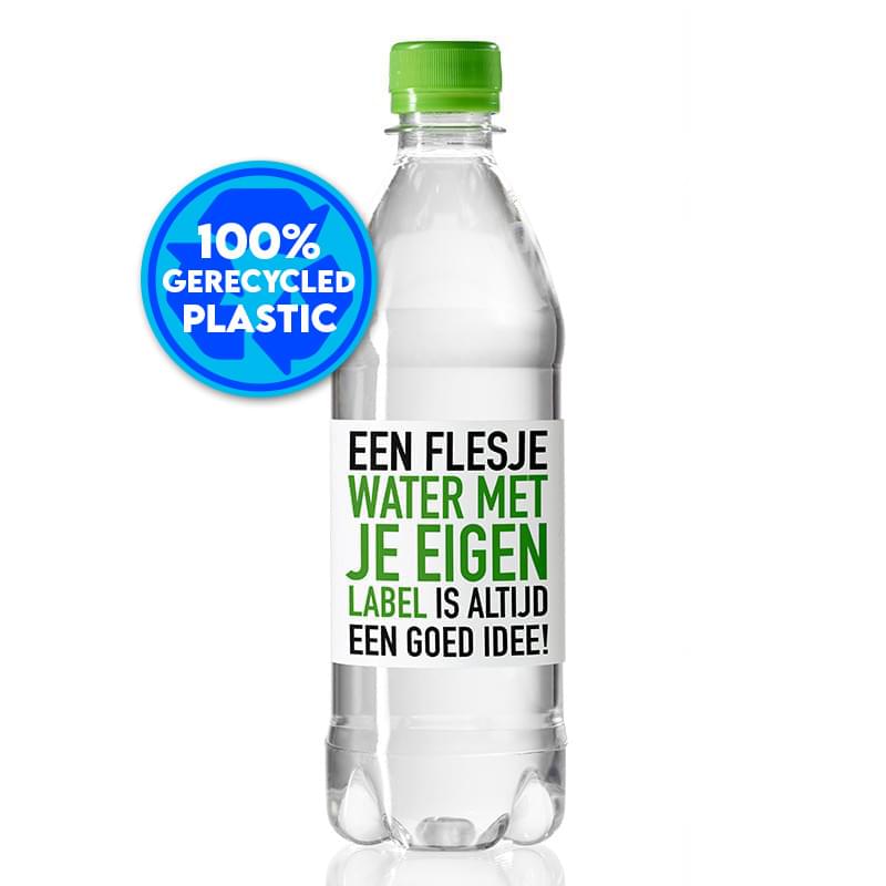 R-PET waterflesjes met platte dop 500ml
