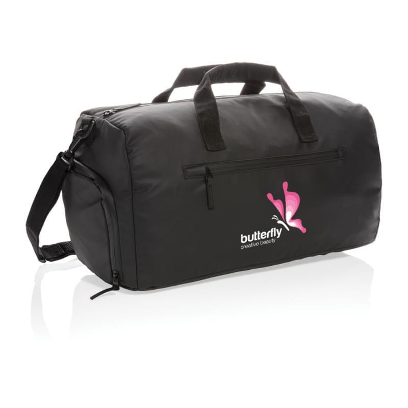Fashion black PVC vrije weekendtas bedrukken Voordelig snel