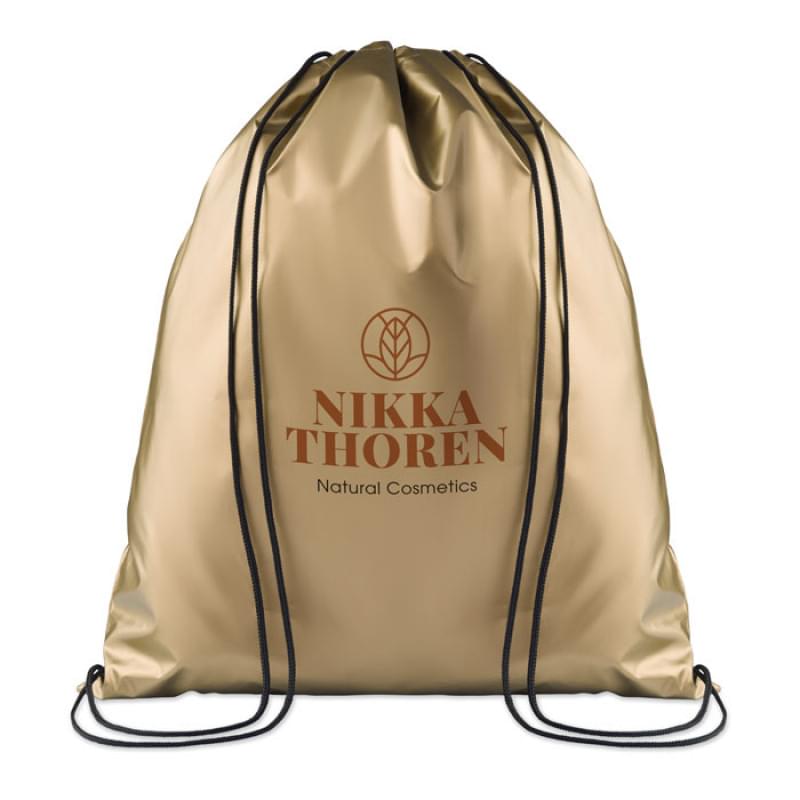 Polyester reclame rugzakje metallic gelamineerd bedrukken