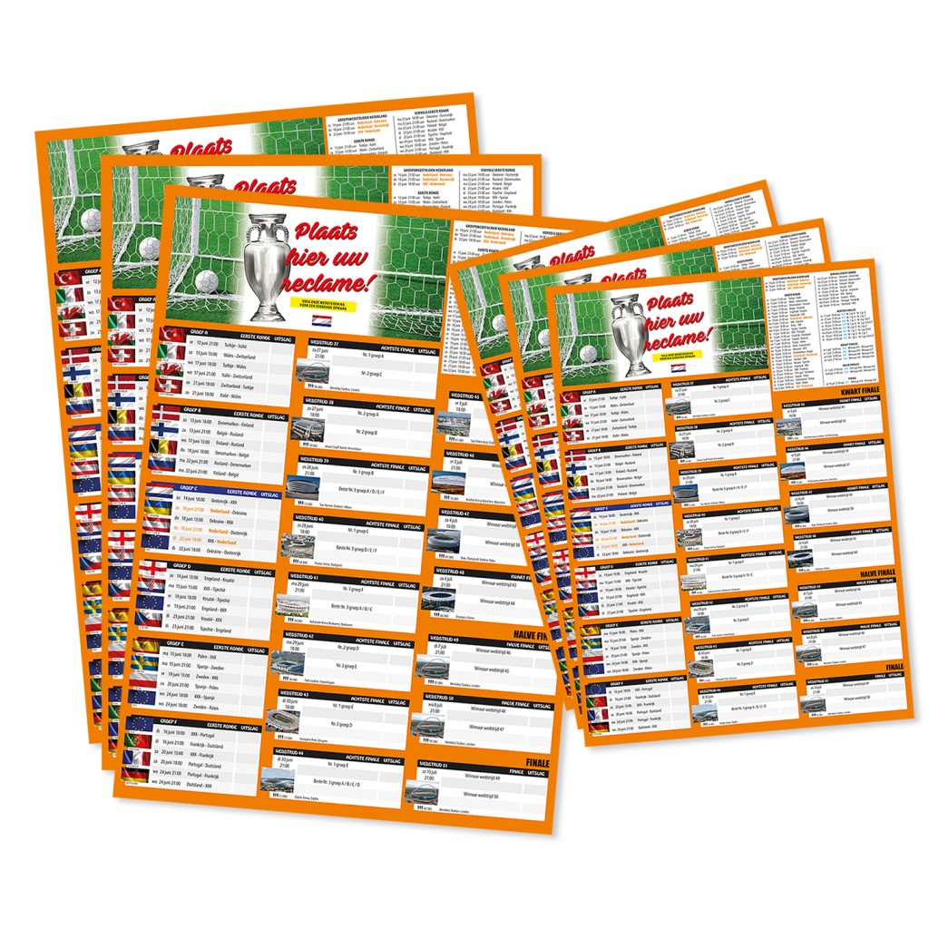 EK kalender NL bedrukken? - Voordelig & snel bestellen