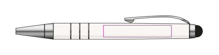 Stylus balpen - metaal - draaimechanisme - ergonomisch - Bedrukking