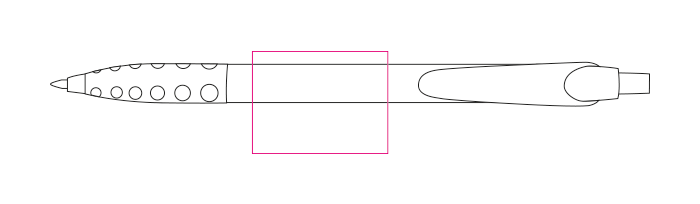 Cosmo balpen - kunststof - blauwe inkt - rubberen grip - hardcolour - Bedrukking