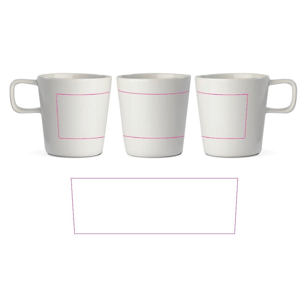 Sensi mok 180ml - porselein - stapelbaar - wit - Bedrukking