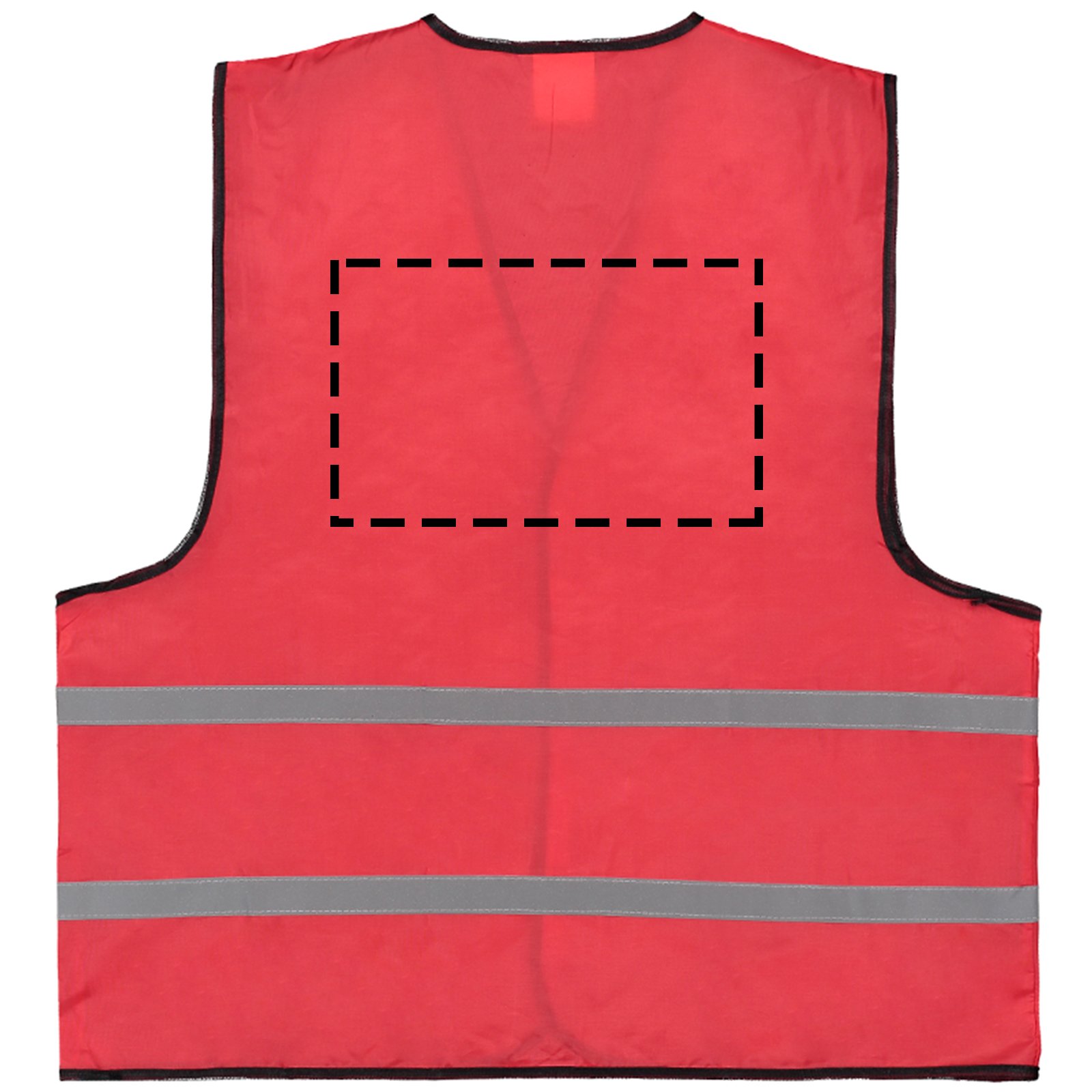 Brickstone veiligheidsvest - polyester - klittenbandsluiting - gekleurd - Bedrukking achterzijde