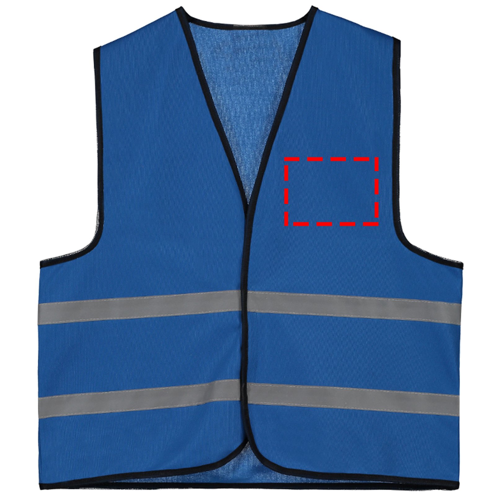 Brickstone veiligheidsvest - polyester - kinderen 6 t/m 12 jaar - klittenbandsluiting - gekleurd - Bedrukking voorzijde Brickstone veiligheidsvest - polyester - kinderen 6 t/m 12 jaar - klittenbandsluiting - gekleurd - Bedrukking voorzijde