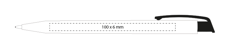 Uma Happy balpen - kunststof - blauwe inkt - Linkerzijde