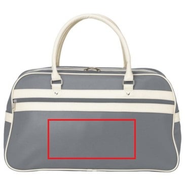 RetroSport sporttas - 21,5L - PVC - stevige handgrepen - beschermnoppen - Bedrukking voorzijde