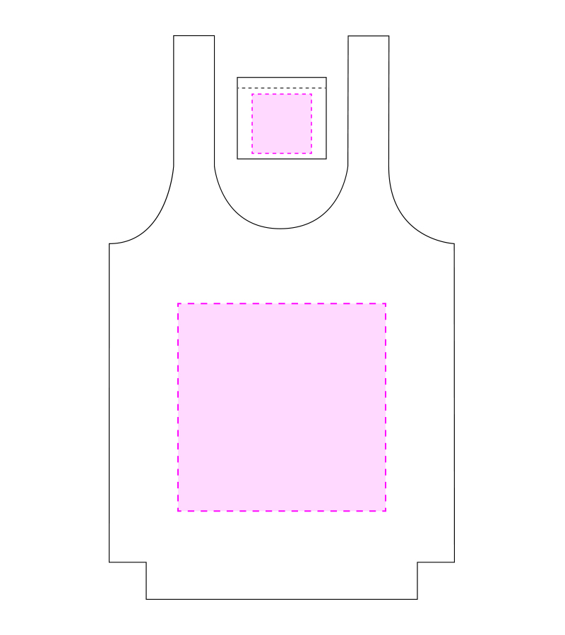 Budget opvouwbare boodschappentas - polyester - 42 x 46 cm - Bedrukking