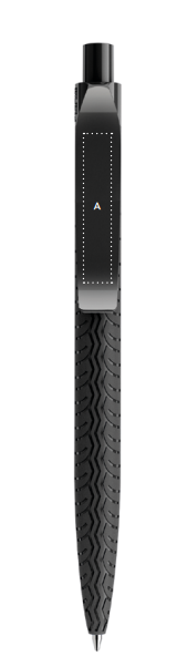 Prodir QS03 balpen - gerecycled kunststof - zwarte, blauwe inkt - customizable - Bedrukking