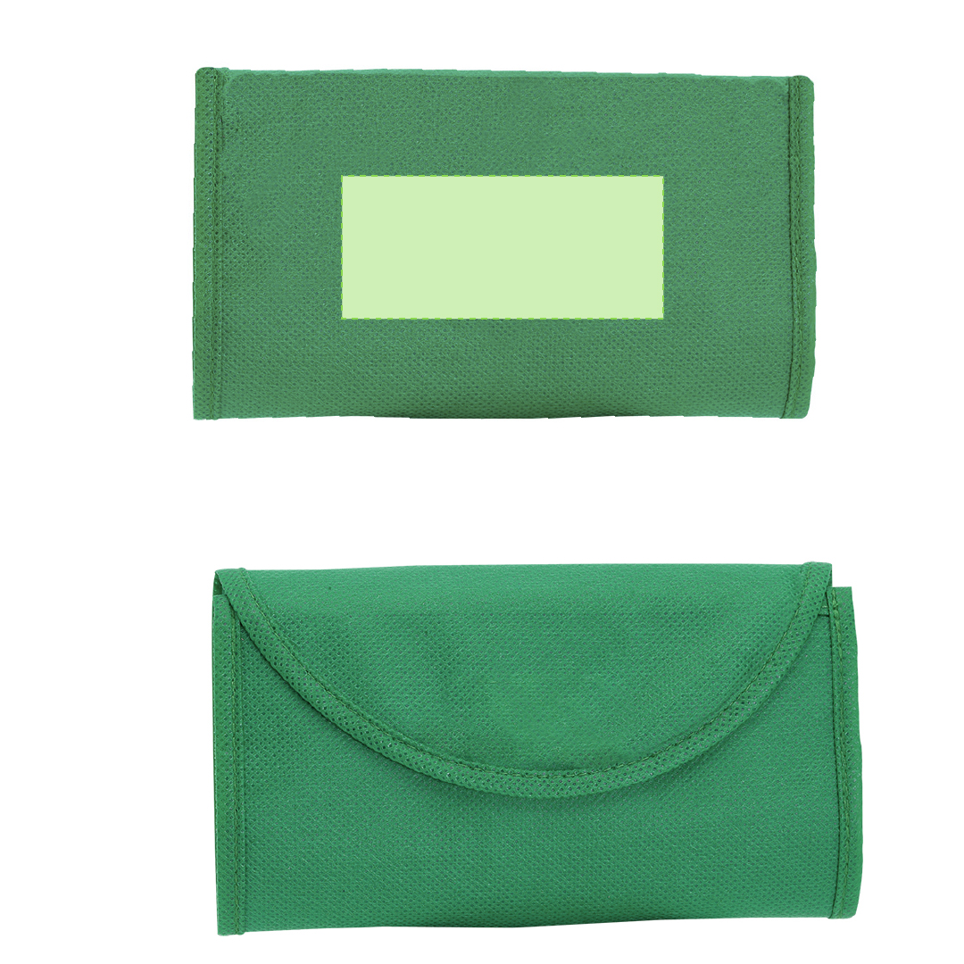 Konsum draagtas - non-woven - 80 g/m2 - 38 x 42 cm - klittenbandsluiting - opvouwbaar - Op hoesje