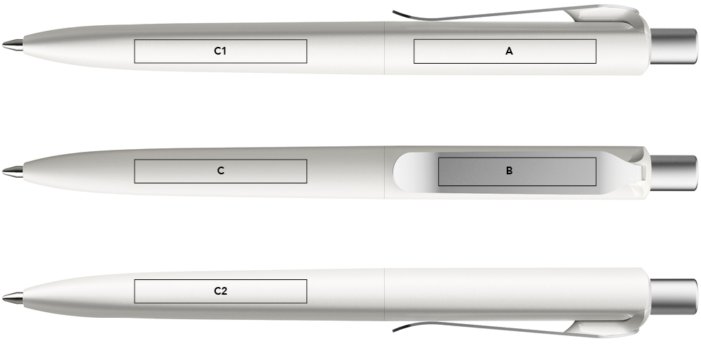 Prodir DS8 balpen - gerecycled kunststof - zwarte, blauwe inkt - metalen clip - soft touch - Bedrukking Prodir DS8 balpen - gerecycled kunststof - zwarte, blauwe inkt - metalen clip - soft touch - Bedrukking