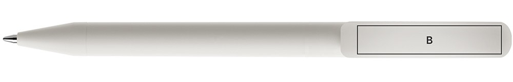 Prodir DS3 balpen - gerecycled kunststof - zwarte, blauwe inkt - polished - Bedrukking