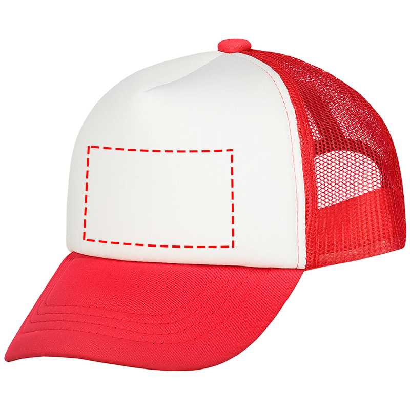 Trucker kinder cap - nylon en polyester - 5 panelen - druksluiting - Bedrukking Trucker kinder cap - nylon en polyester - 5 panelen - druksluiting - Bedrukking