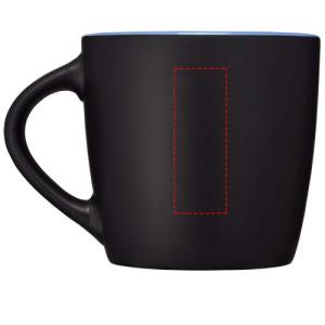 Riviera mok 340ml - keramiek - gekleurde binnenkant - Gravering achterzijde