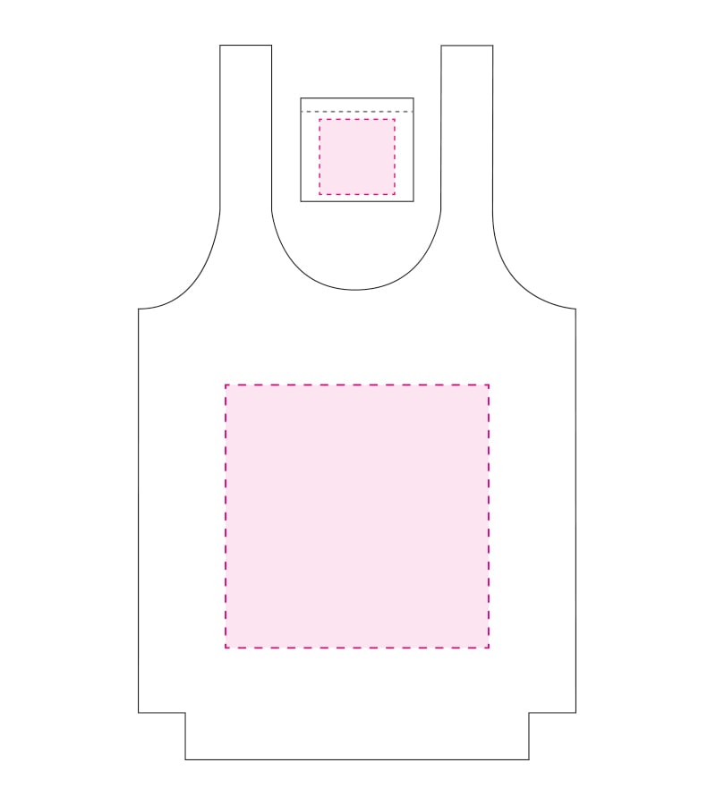 Recycle bag winkeltas - rPET polyester - 190T - 46 x 12 x 42 cm - vastgestikt opvouwzakje - Bedrukking Recycle bag winkeltas - rPET polyester - 190T - 46 x 12 x 42 cm - vastgestikt opvouwzakje - Bedrukking