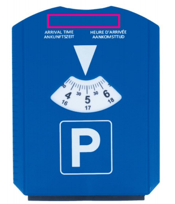 IJskrabber en parkeerschijf - plastic - 2 in 1 - Bedrukking voorkant