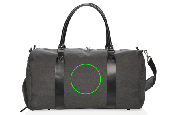 Weekendtas - 20L - polyester - 600D - PU handvatten en schouderband - USB A-poort - Borduring voorzijde Weekendtas - 20L - polyester - 600D - PU handvatten en schouderband - USB A-poort - Borduring voorzijde