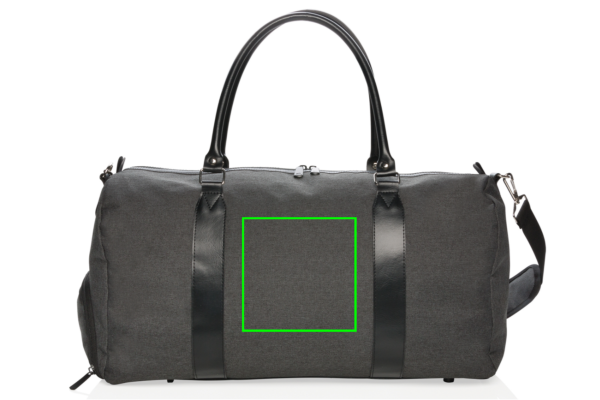 Weekendtas - 20L - polyester - 600D - PU handvatten en schouderband - USB A-poort - Zeefdruk & Full color voorzijde Weekendtas - 20L - polyester - 600D - PU handvatten en schouderband - USB A-poort - Zeefdruk & Full color voorzijde