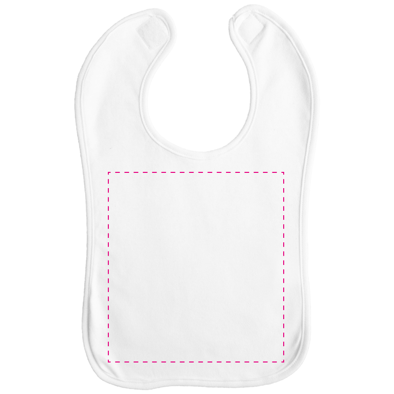 Slab - organisch katoen - 210 g/m² - 25x24 cm - klittenbandsluiting - Oeko-Tex - Bedrukking