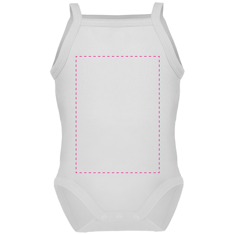 Romper - biologisch katoen - 220 g/m² - spaghettibandjes - Bedrukking