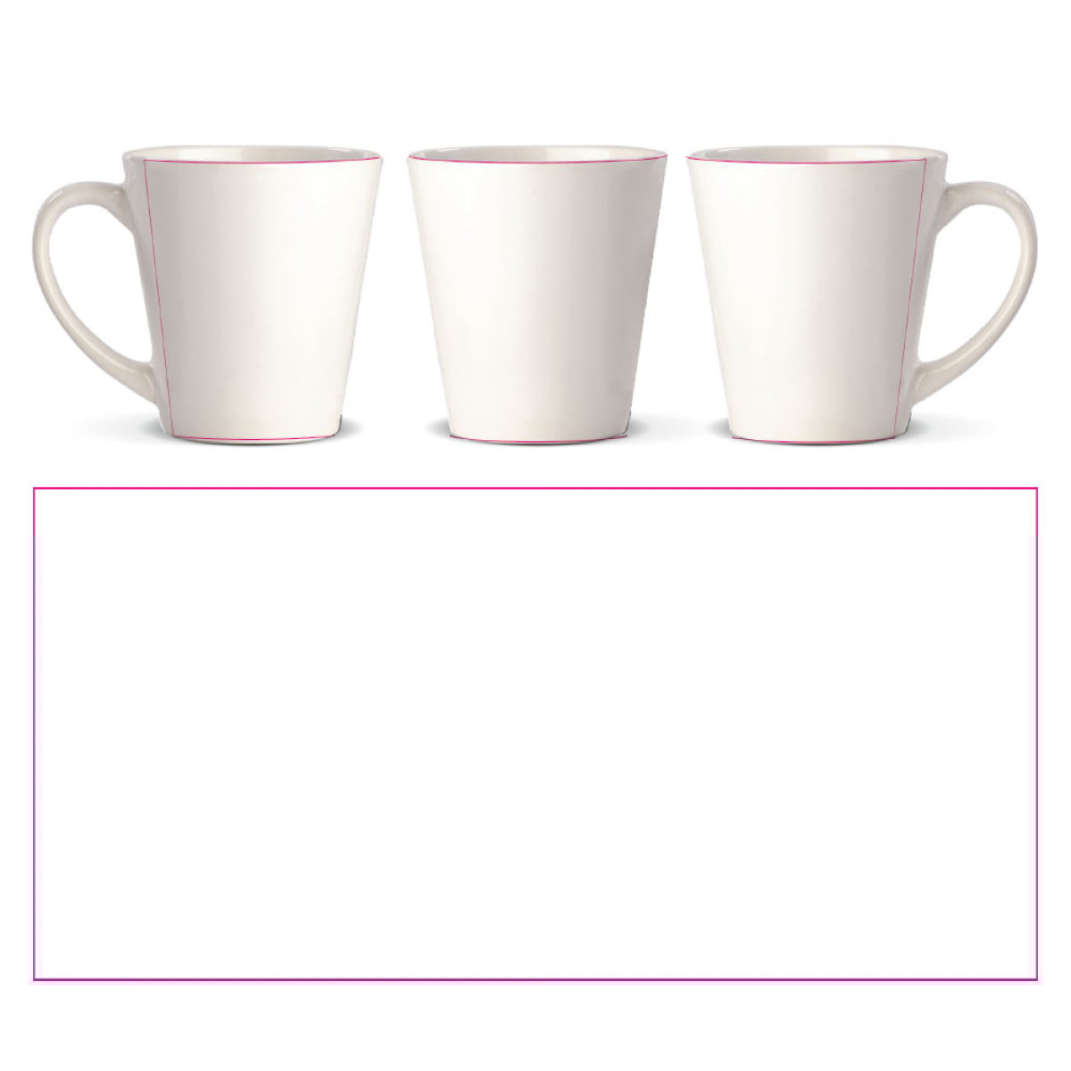 Melbourne mok 350ml - keramiek - wit - Bedrukking rondom