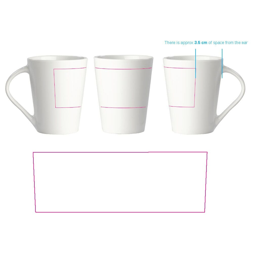 Nice mok 270ml - porselein - wit - Bedrukking 2 t/m 4 kleuren rondom (+8 werkdagen)