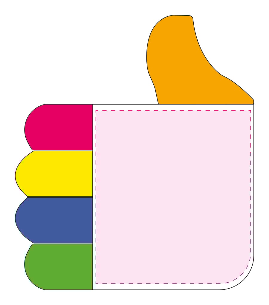 Markeerstift 'like' - ABS - 5 kleuren - Achterzijde