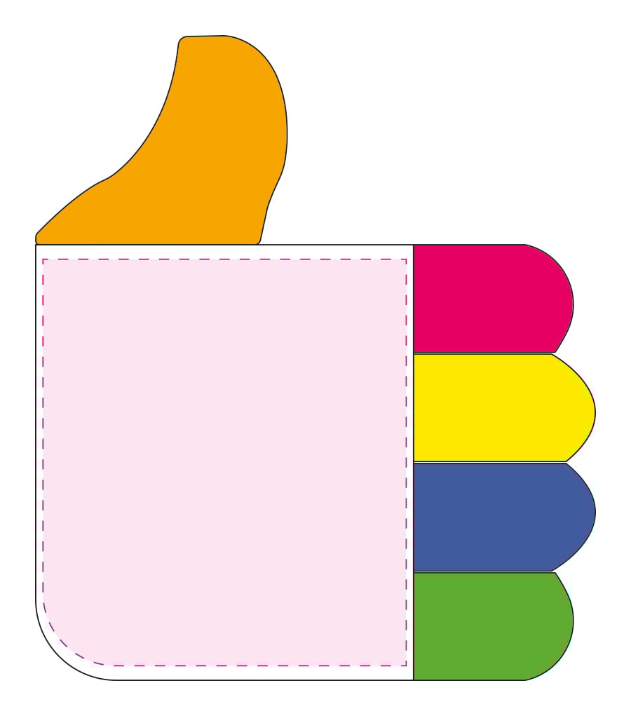 Markeerstift 'like' - ABS - 5 kleuren - Voorzijde