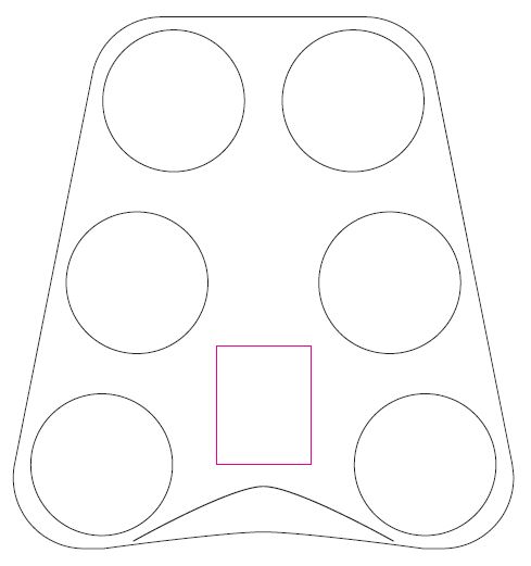 Koffietray - kunststof - voor 6 bekers - Bedrukking