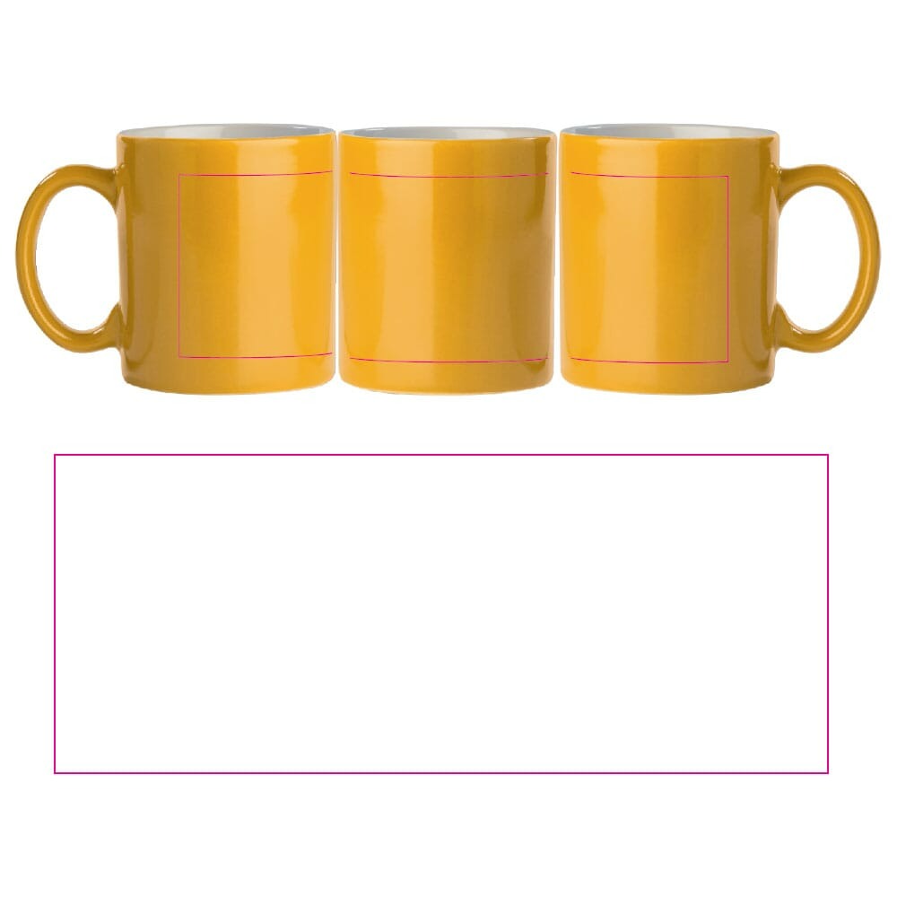 Oslo mok 300ml - keramiek - gekleurd - Bedrukking rondom 1 t/m 4 kleuren (+8 werkdagen)