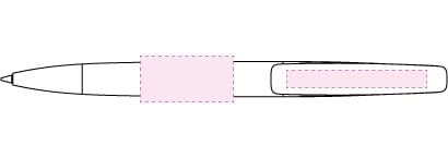 Senator Bridge balpen - kunststof - zwarte, blauwe inkt - polished - draai mechanisme - Bedrukking