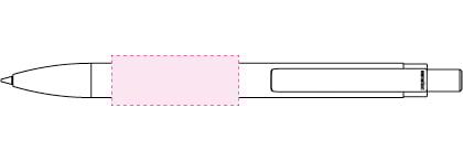 Senator Polar balpen - metaal - blauwe inkt - chroom details - Bedrukking body