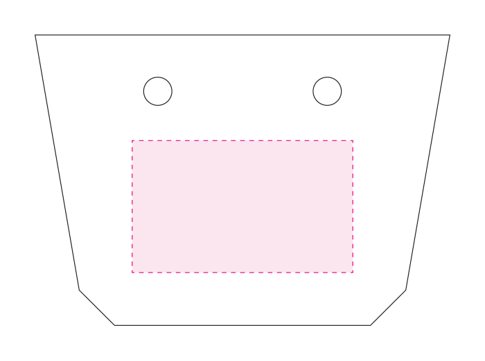 Deluxe draagtas - vilt - 47 x 33 cm - katoenen koord - Voorzijde